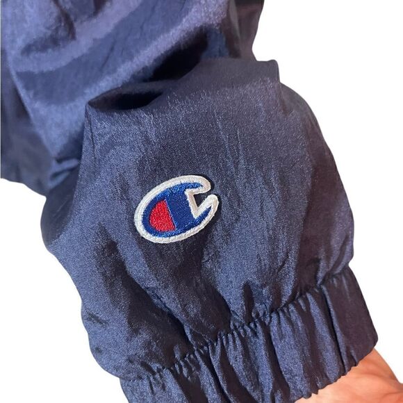 CHAMPIONS Mens Large Vintage Y2K Color Block  Windbreaker Sporty Athletic - Picture 4 of 16